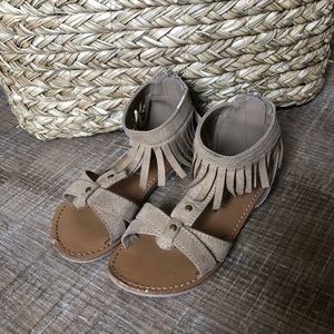 Tan Fringe Toddler 7 Sandals